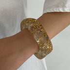 Smooth Wide Gold Foil Tie Dye Bracelet image 7