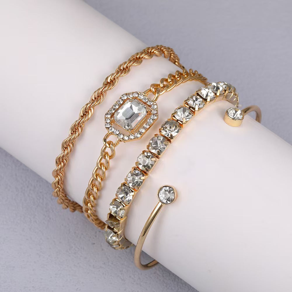 Rhinestone Heart Alloy Luxury Bracelet image 5