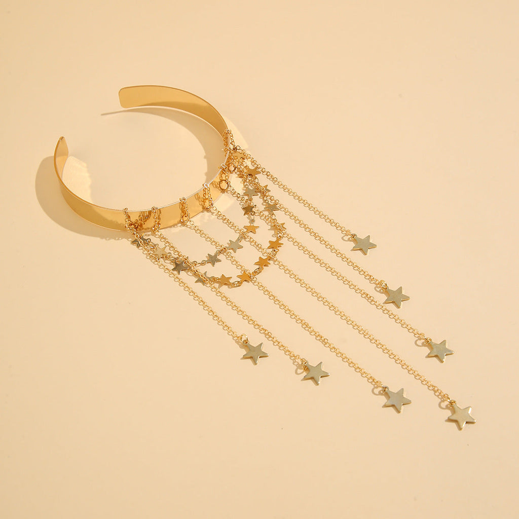 Vintage Open Minimalist Chain Tassel Bracelet image 3