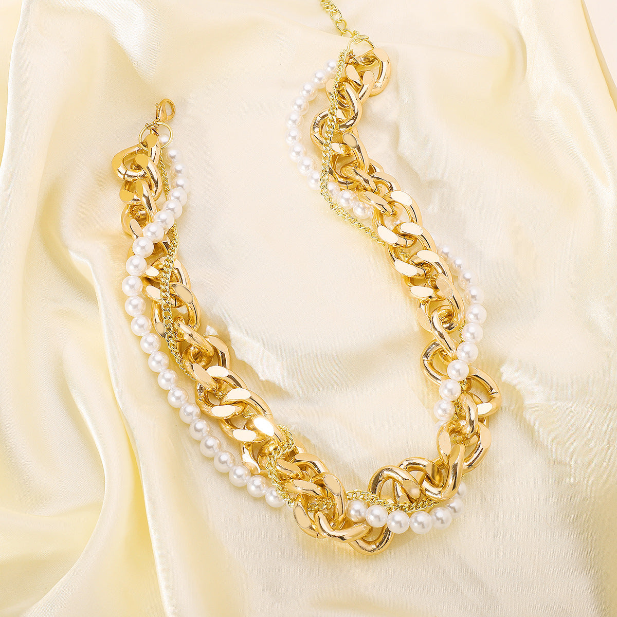 Metal Pearl Stackable NeckLace image 3