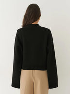 Custom Solid Color V-Neck Loose Knit Cardigan image 12