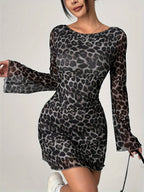 Sexy Leopard Print Backless Party Dress image 5