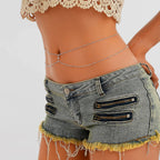 Thin Chain Rhinestone Metal Waist Body Chain image 4