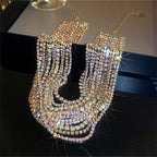 Shiny Multi Row Rhinestone Eco NeckLace image 4