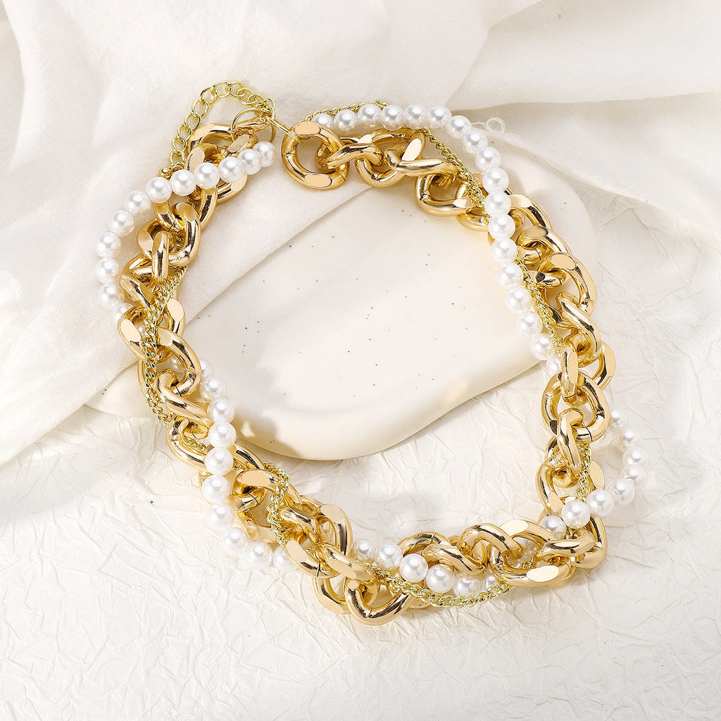 Metal Pearl Stackable NeckLace image 4