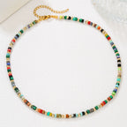 Colorful Natural Gem Beaded NeckLace image 4