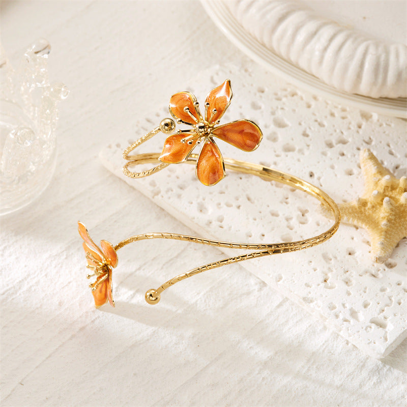Oil Dripping Flower Open Bracelet image 7