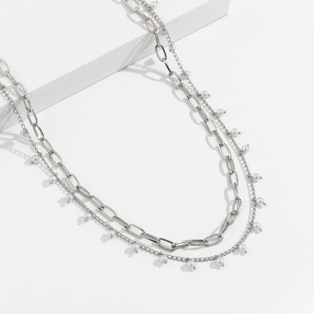 Faux Pearl Waist Chain Retro Multi Layer Geometric Body Chain image 7