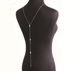 Single Layer Round Rhinestone Back Body Chain image 3
