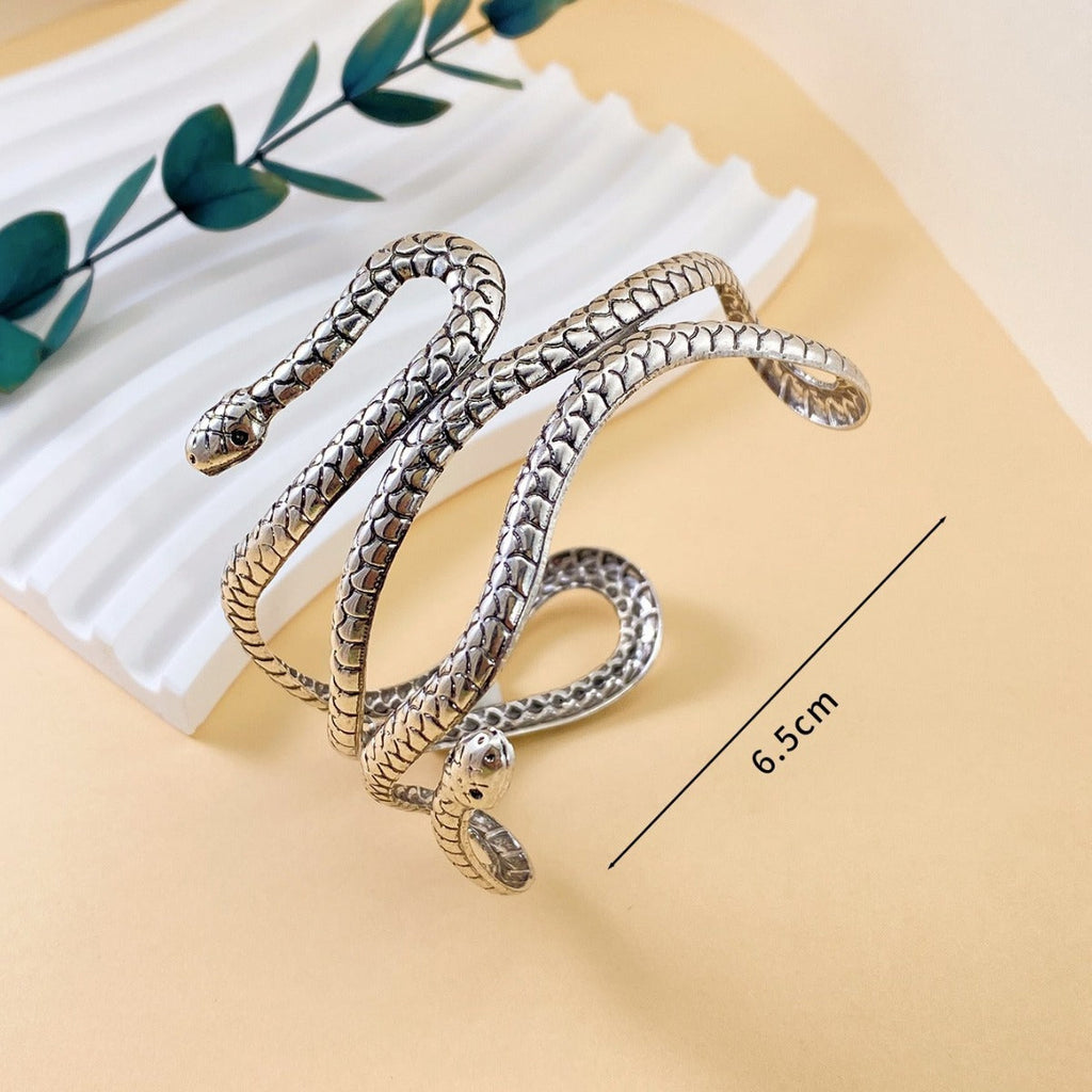 Punk Metal Snake Wrap Bracelet image 4