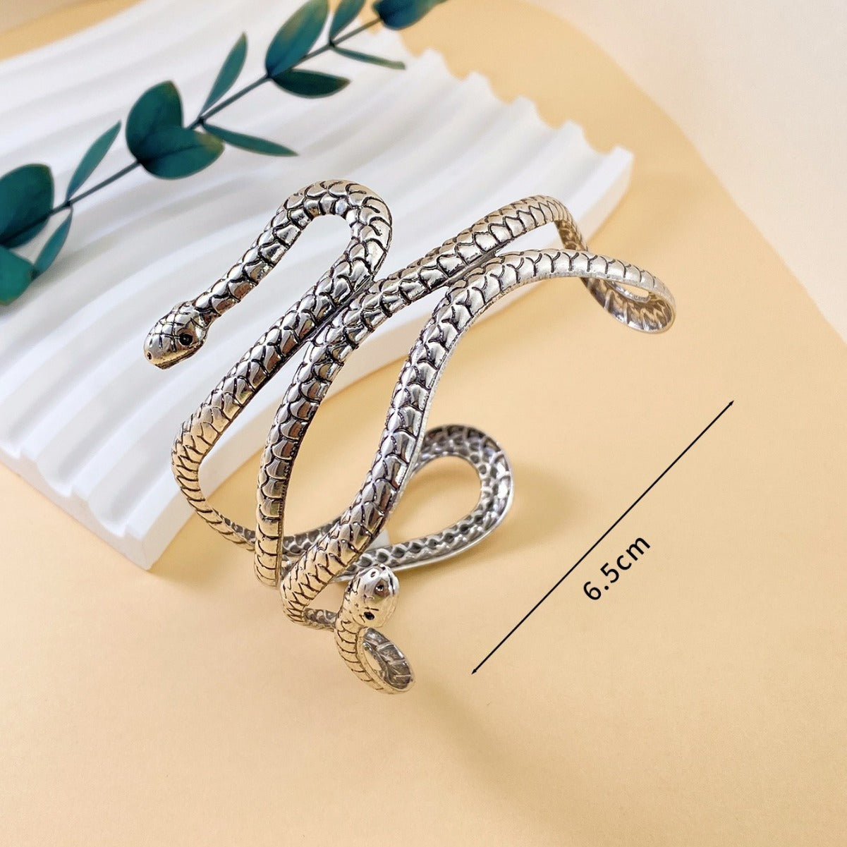 Punk Metal Snake Wrap Bracelet image 4