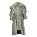 Plus Size Elegant Long Drawstring Waist Double Breasted Luxury Designer Stylish Coat image 7