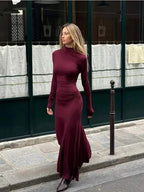 Elegant Full Sleeve A-Line Party Dress image 2