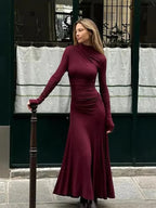 Elegant Full Sleeve A-Line Party Dress image 1
