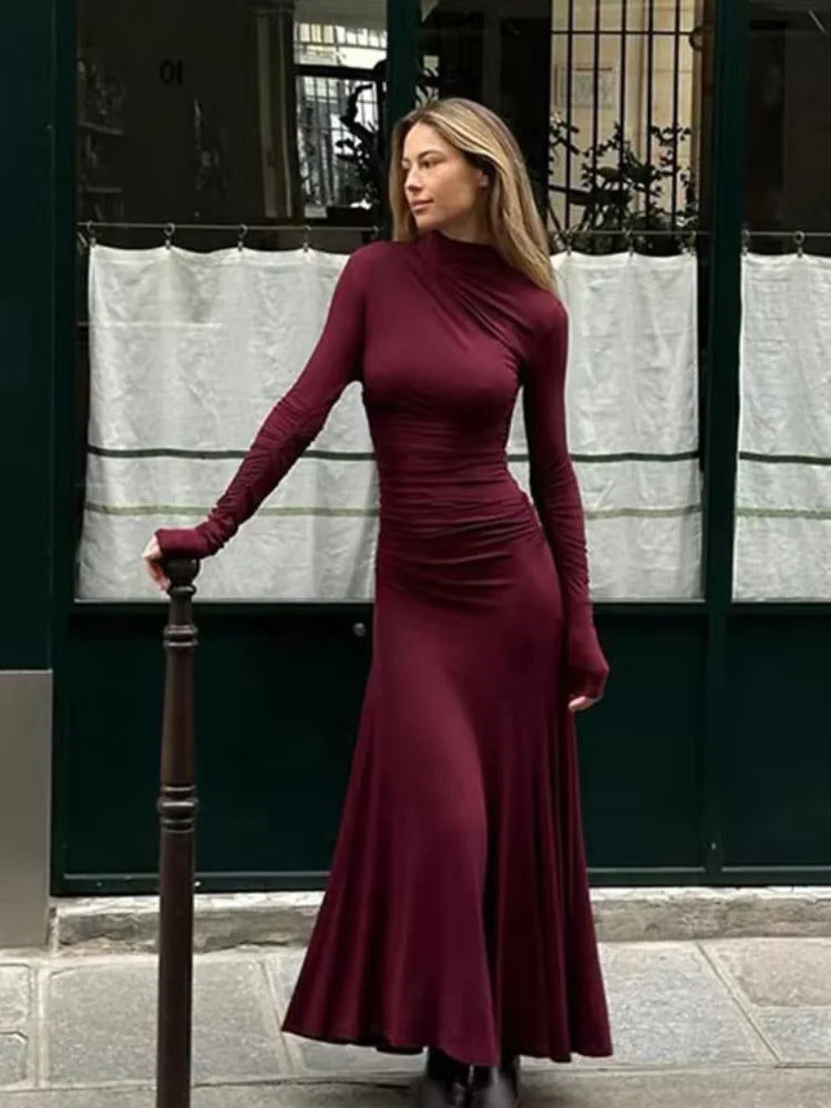 Retro Elegant Full Sleeve A-Line Chic Party Dress image 1