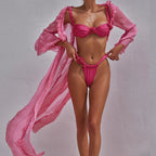 3D Floral Halter Bikini Set image 3
