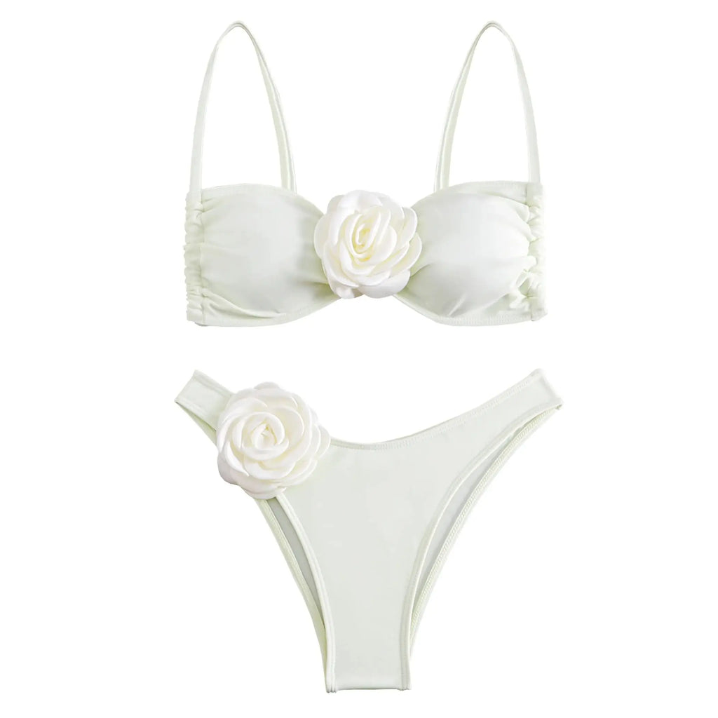 3D Floral Halter Bikini Set image 22