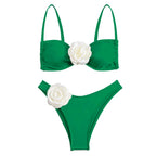 3D Floral Halter Bikini Set image 26