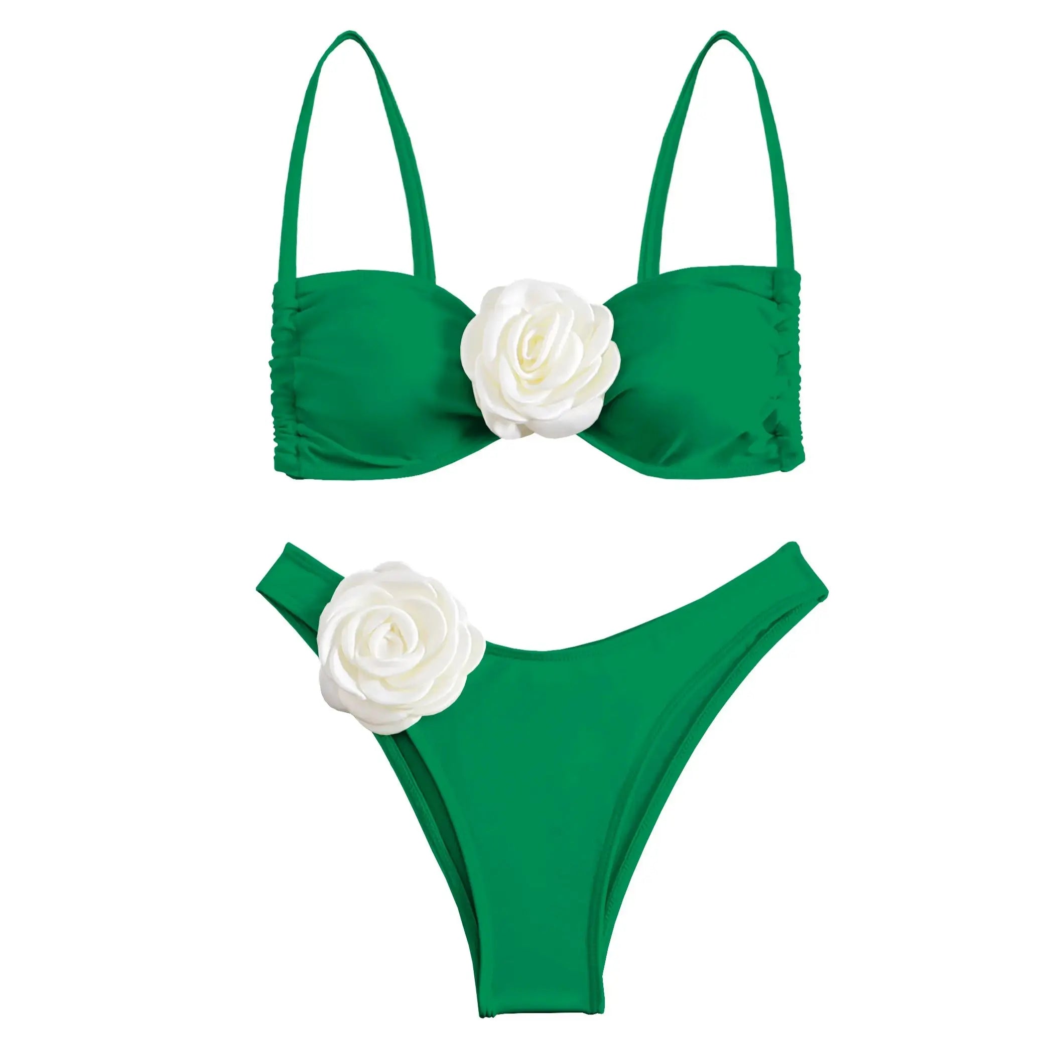 3D Floral Halter Bikini Set image 26