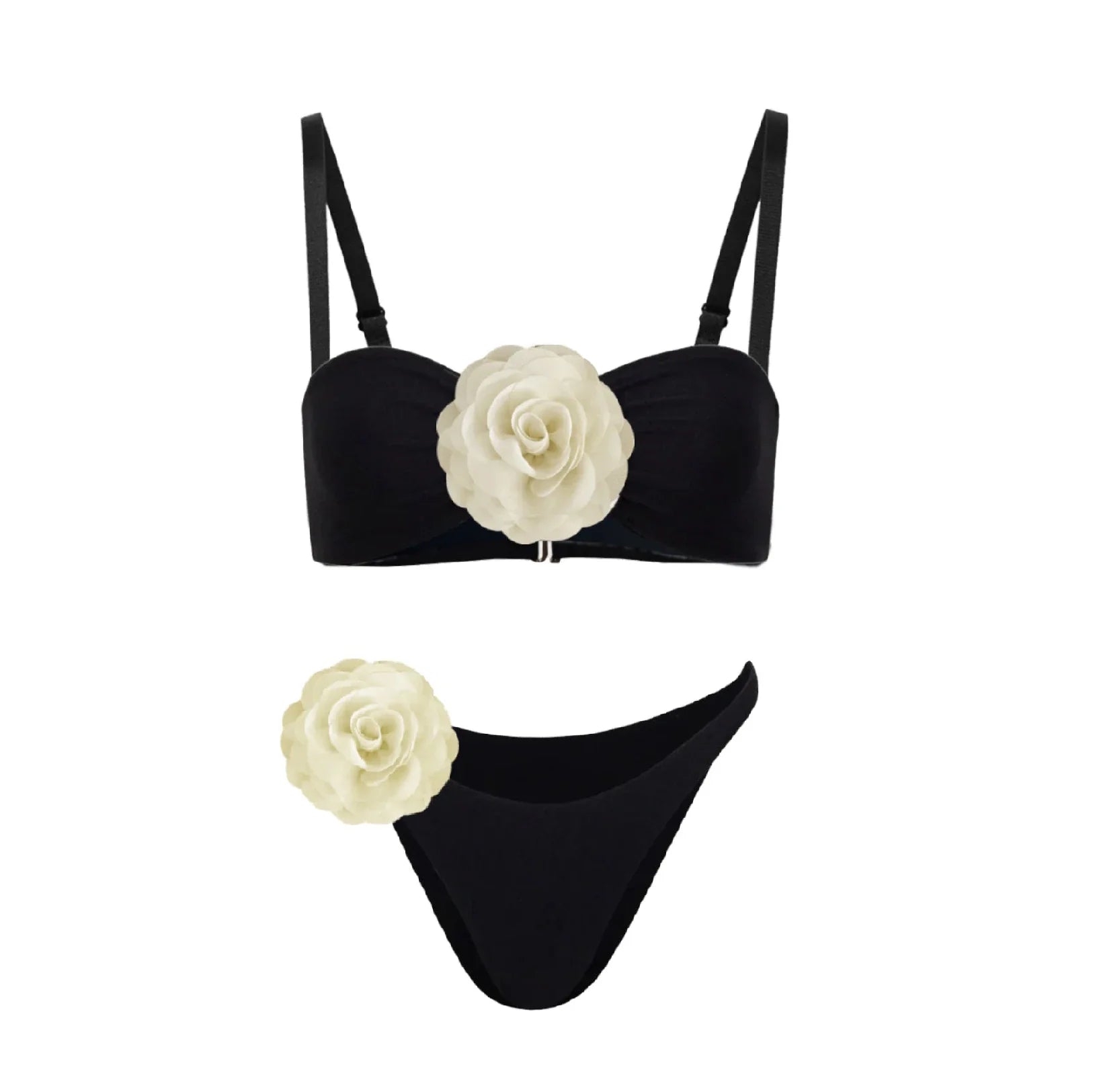 3D Floral Halter Bikini Set image 12