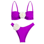 3D Floral Halter Bikini Set image 29