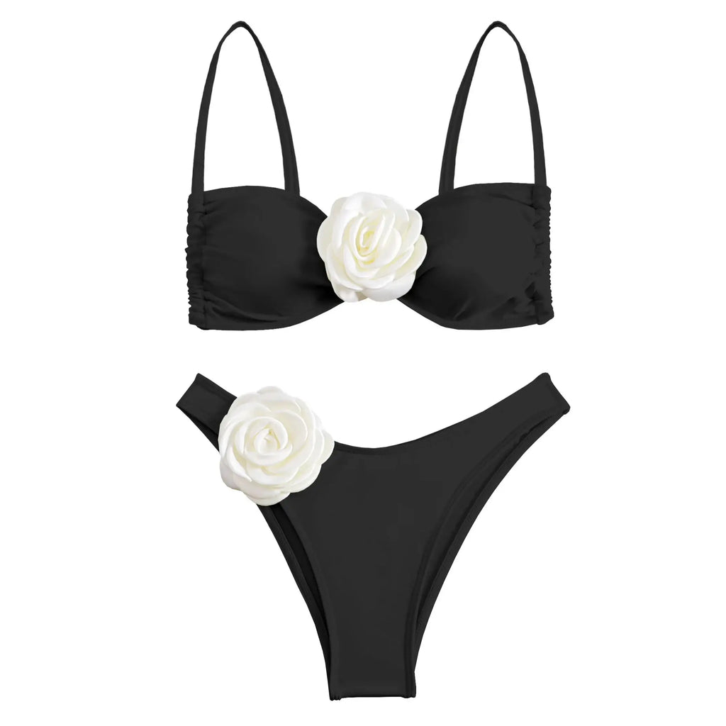 3D Floral Halter Bikini Set image 23