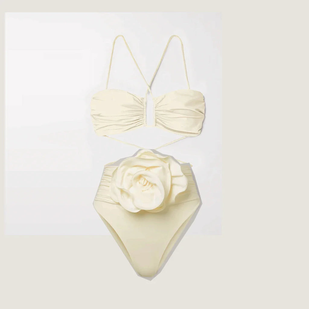 3D Floral Halter Bikini Set image 21