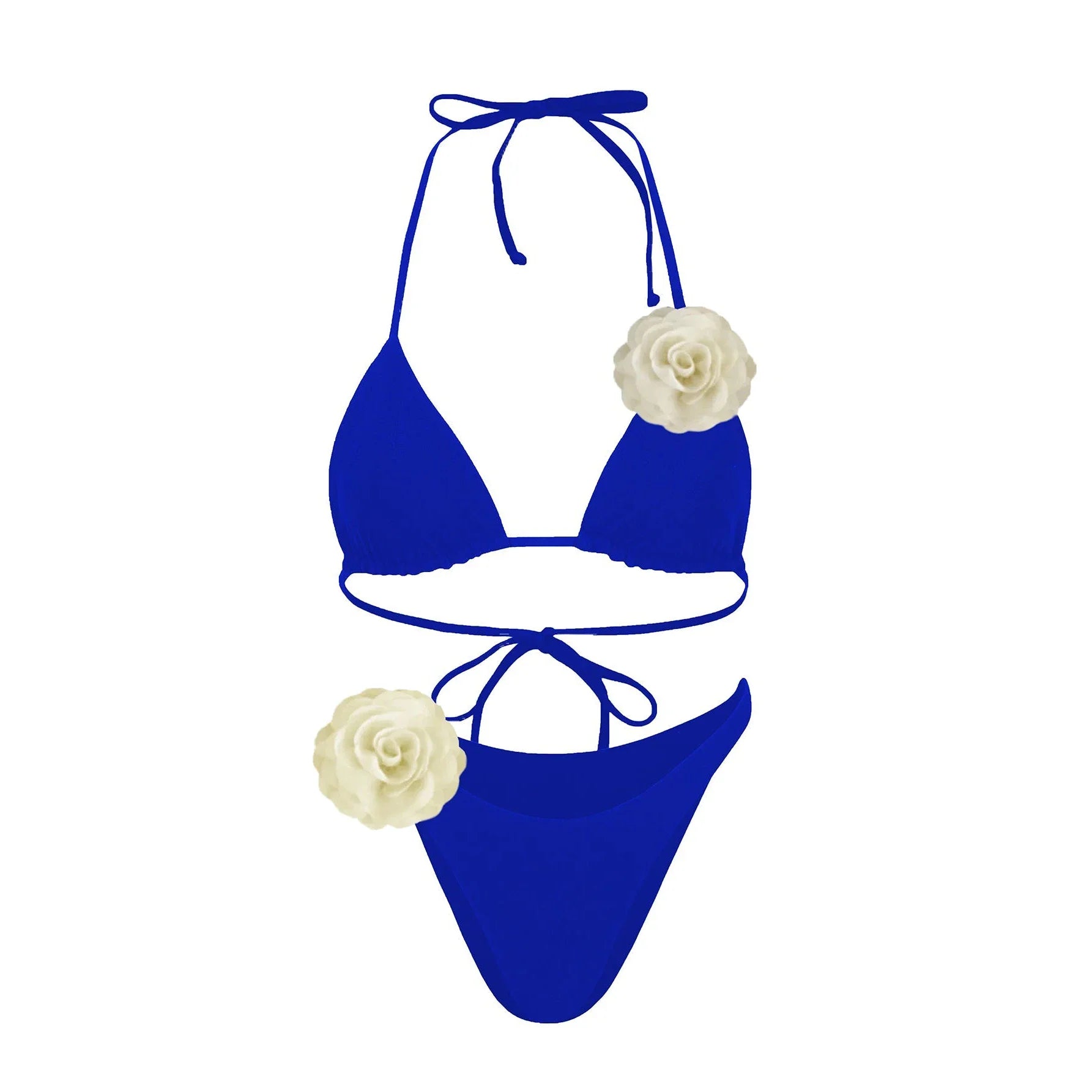 3D Floral Halter Bikini Set image 11
