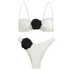 3D Floral Halter Bikini Set image 24