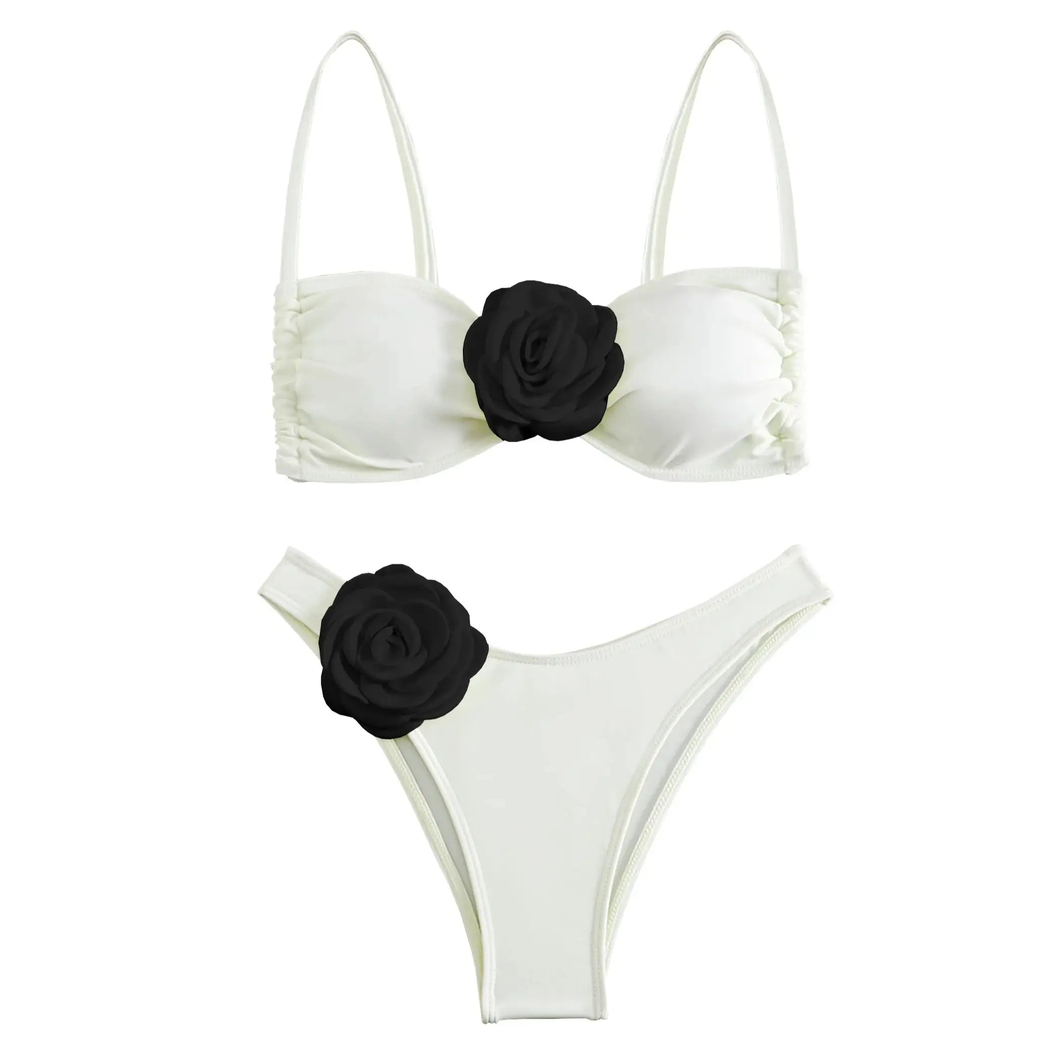 3D Floral Halter Bikini Set image 24