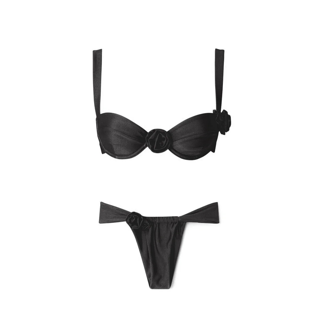 3D Floral Halter Bikini Set image 16