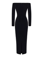 Sexy Off Shoulder V Neck Hollow Out Flower Dress Women Party Dress image 4