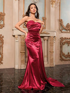 Sexy One Shoulder Draped Maxi Strapless Backless Elegant Party Dress image 3