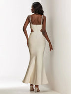Sexy Spaghetti Strap Hollow Out Crystal Bandage Dress Sleeveless Party Dress image 6