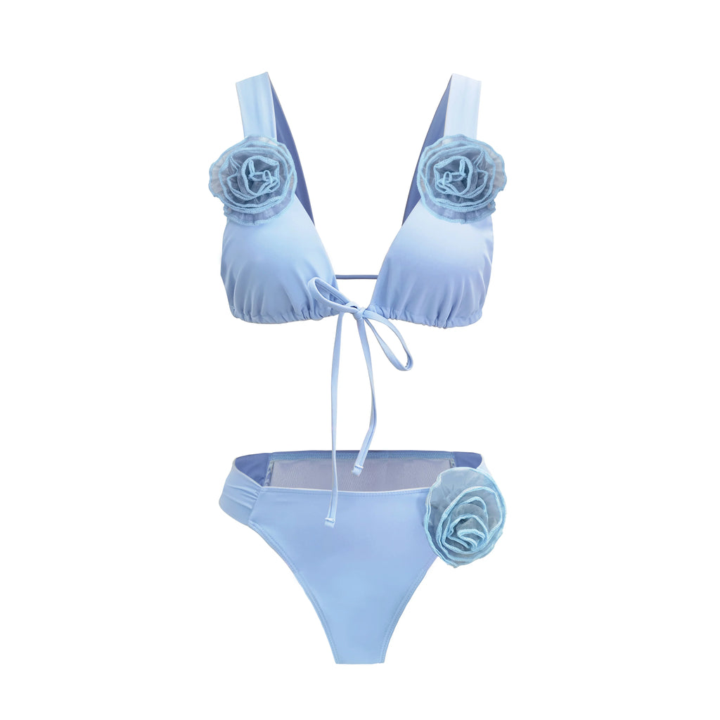 3D Floral Halter Bikini Set image 8