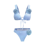 3D Floral Halter Bikini Set image 8