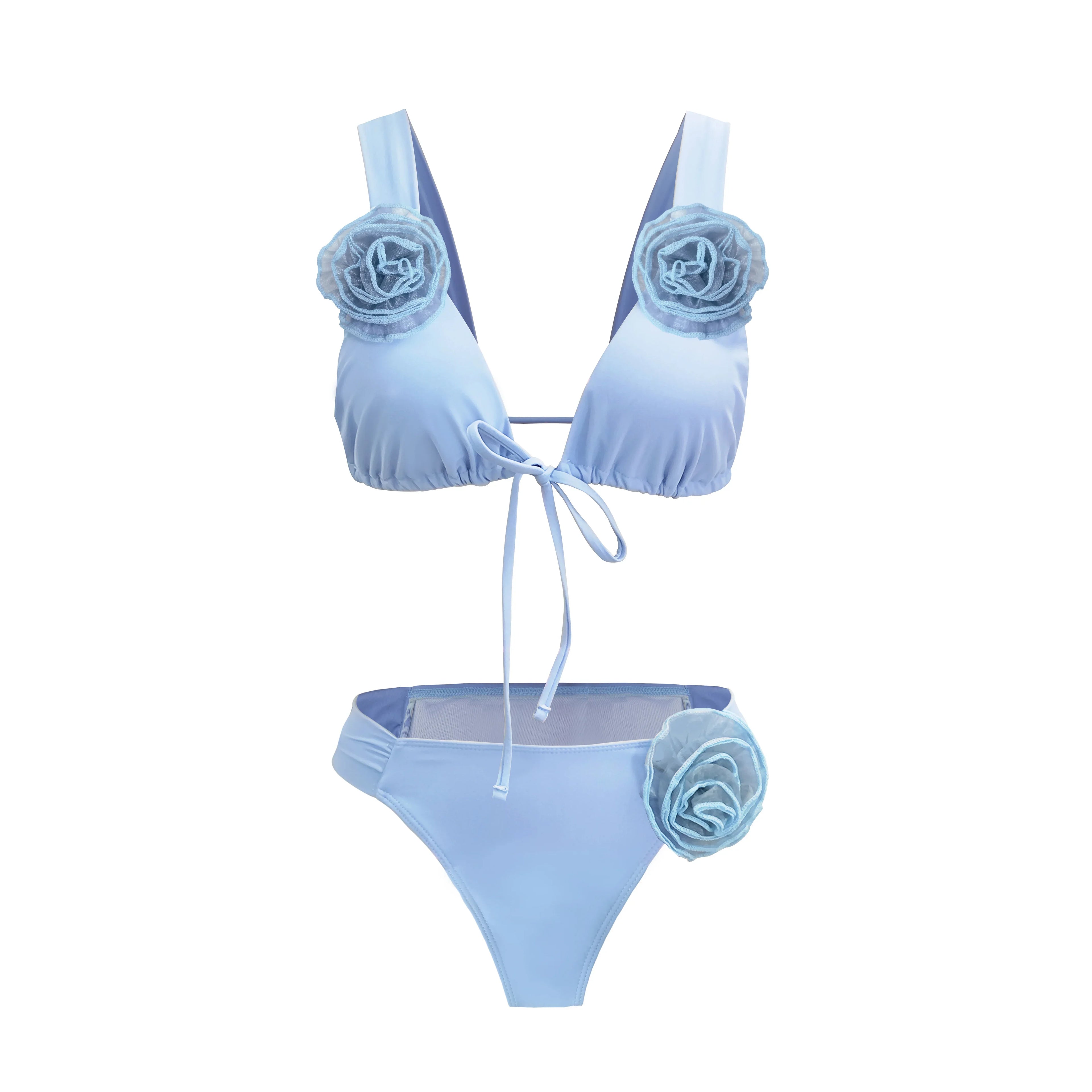 3D Floral Halter Bikini Set image 8