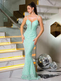 Mint Sequined Mermaid Party Dress image 6