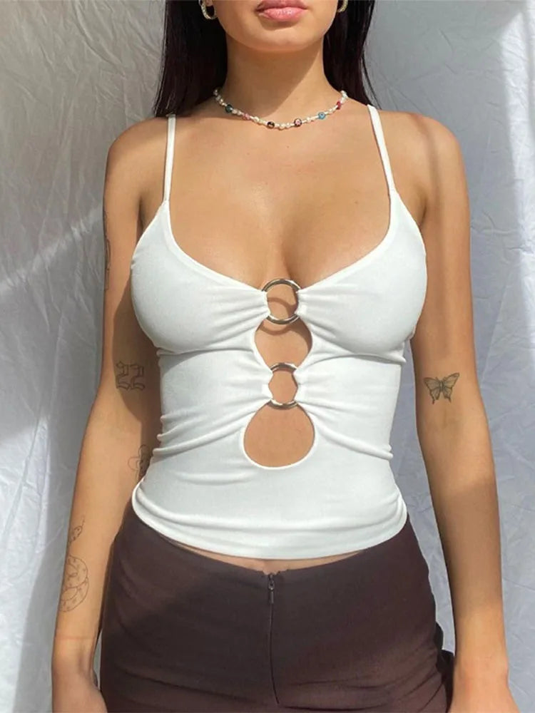 Hollow Out Backless Crop Top image 9