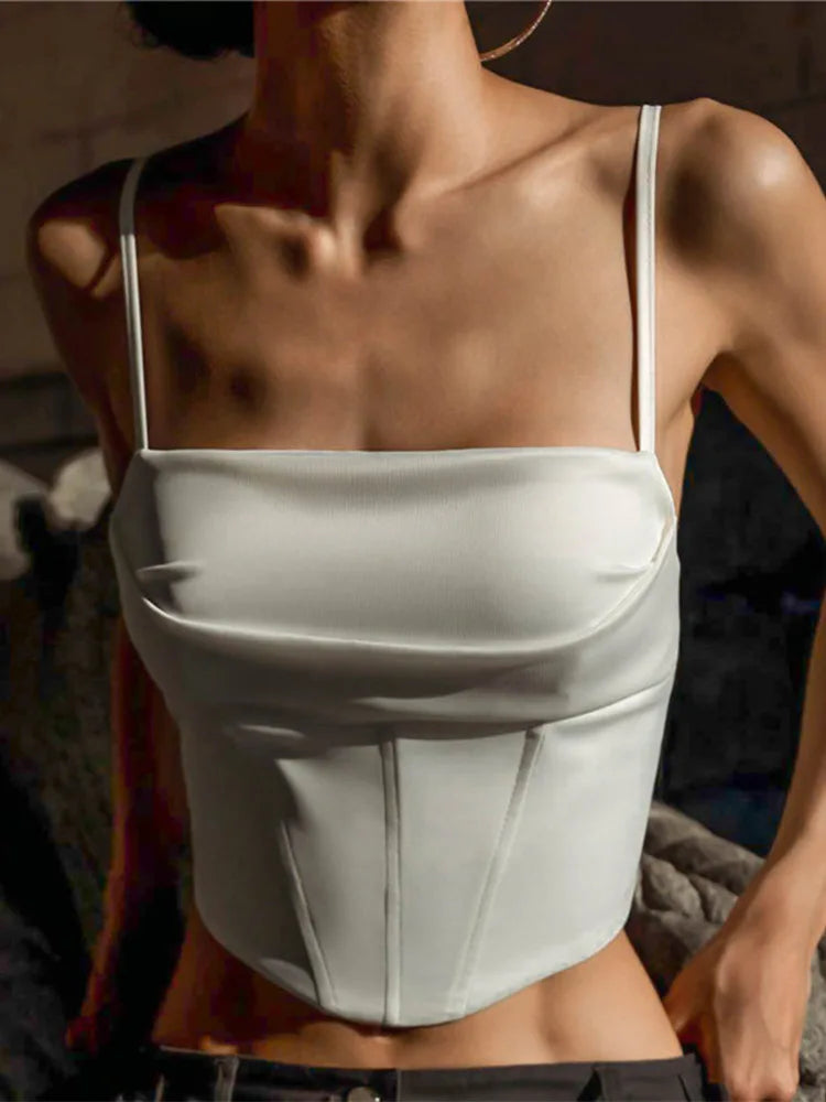 Bandage Lace-Up Skinny Crop Top image 1
