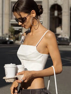 Bandage Lace-Up Skinny Crop Top image 4