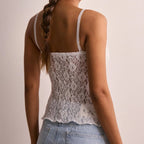 Lace Sheer Korean Crop Top image 4