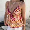 Embroidery Tassel Strap Crop Top image 1