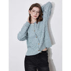 Round Neck Jacquard Embroidered Cardigan image 3