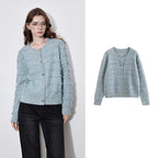 Round Neck Jacquard Embroidered Cardigan image 6
