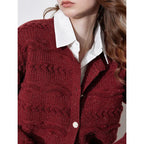Round Neck Jacquard Embroidered Cardigan image 4