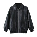 Leather Streetwear Red Coat image 6