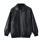 Leather Streetwear Red Coat image 6