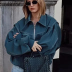 Leather Streetwear Red Coat image 5