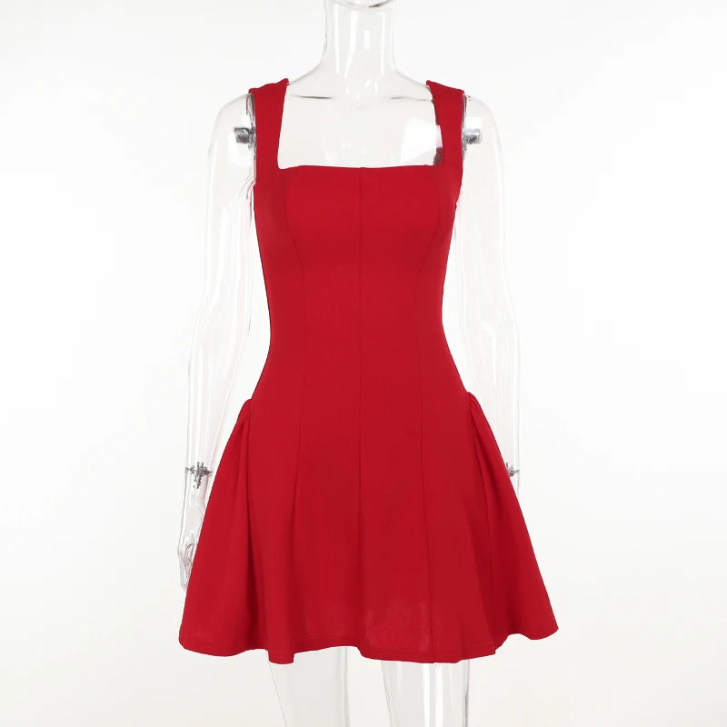 Wine Red Off Shoulder Party Dress with Pleated Detail image 3